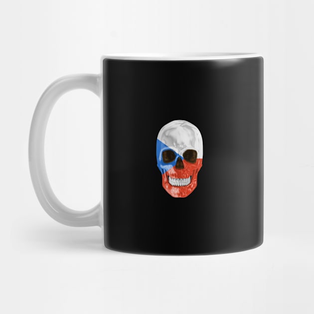 Czech Republic Flag Skull - Gift for Czech With Roots From Czech Republic by Country Flags